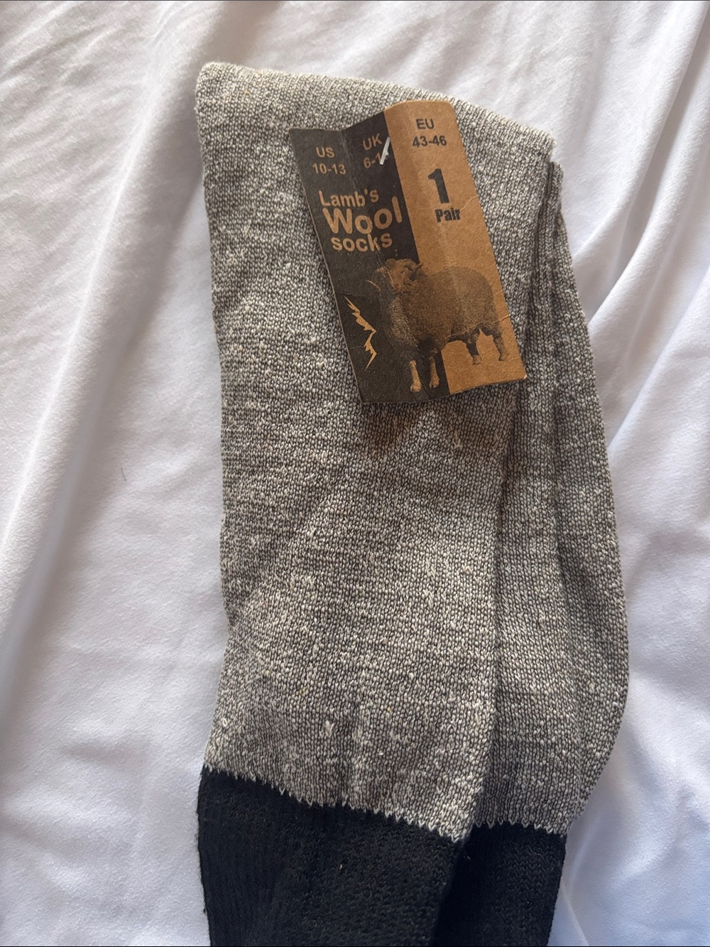Korres Grey and Black Lamb's Wool Blend Casual Socks
